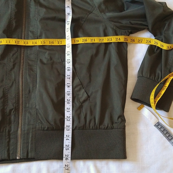 Torrid Anorak green bomber jacket hooded Windbreaker double zipper size 2 /2X - Picture 11 of 14